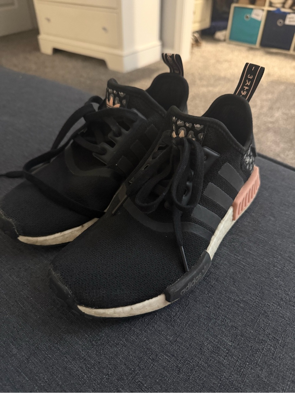 Adidas Black and Pink NMD Athletic Shoes